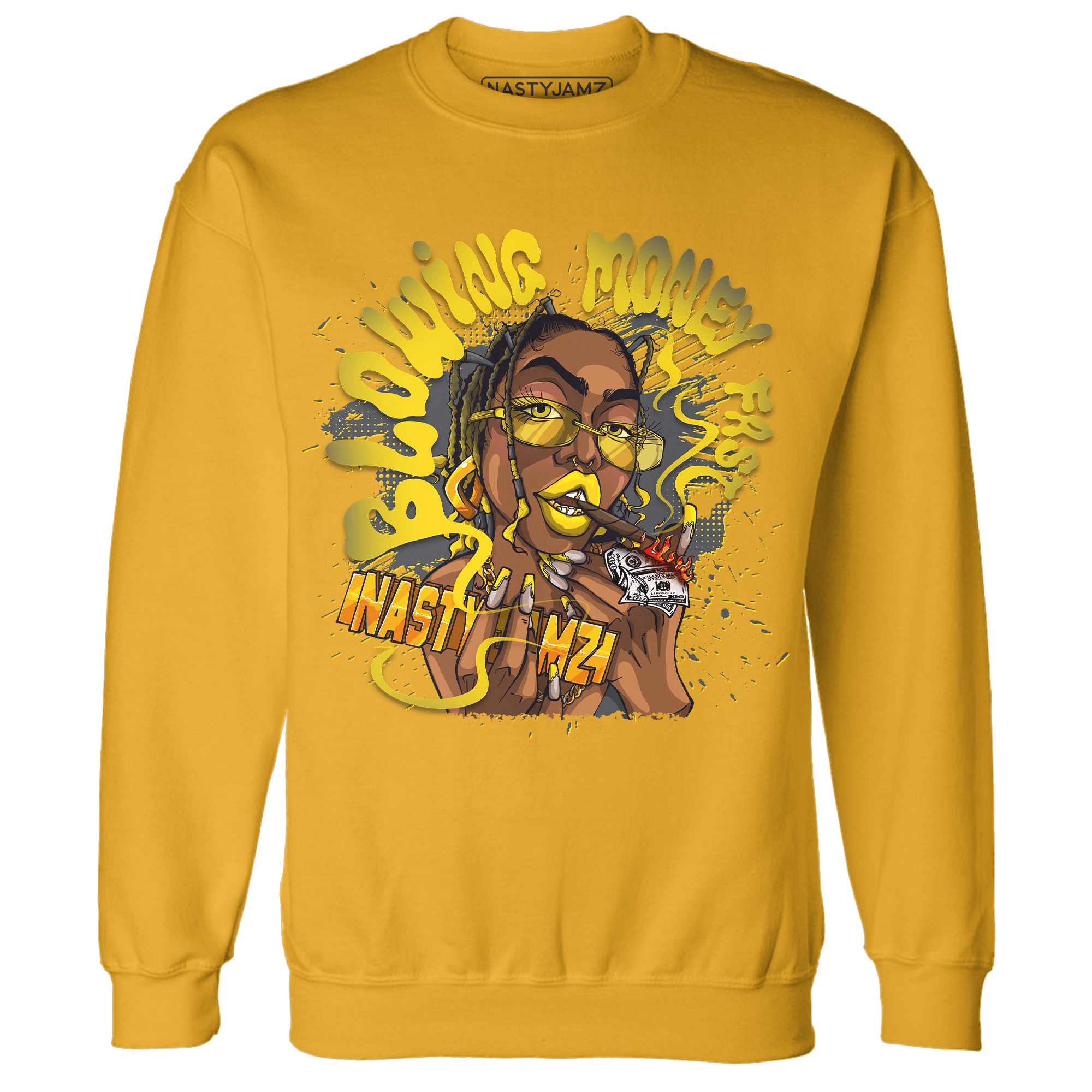Thunder 4s Sweatshirt Match Blowing Money Fast Girl - NastyJamz