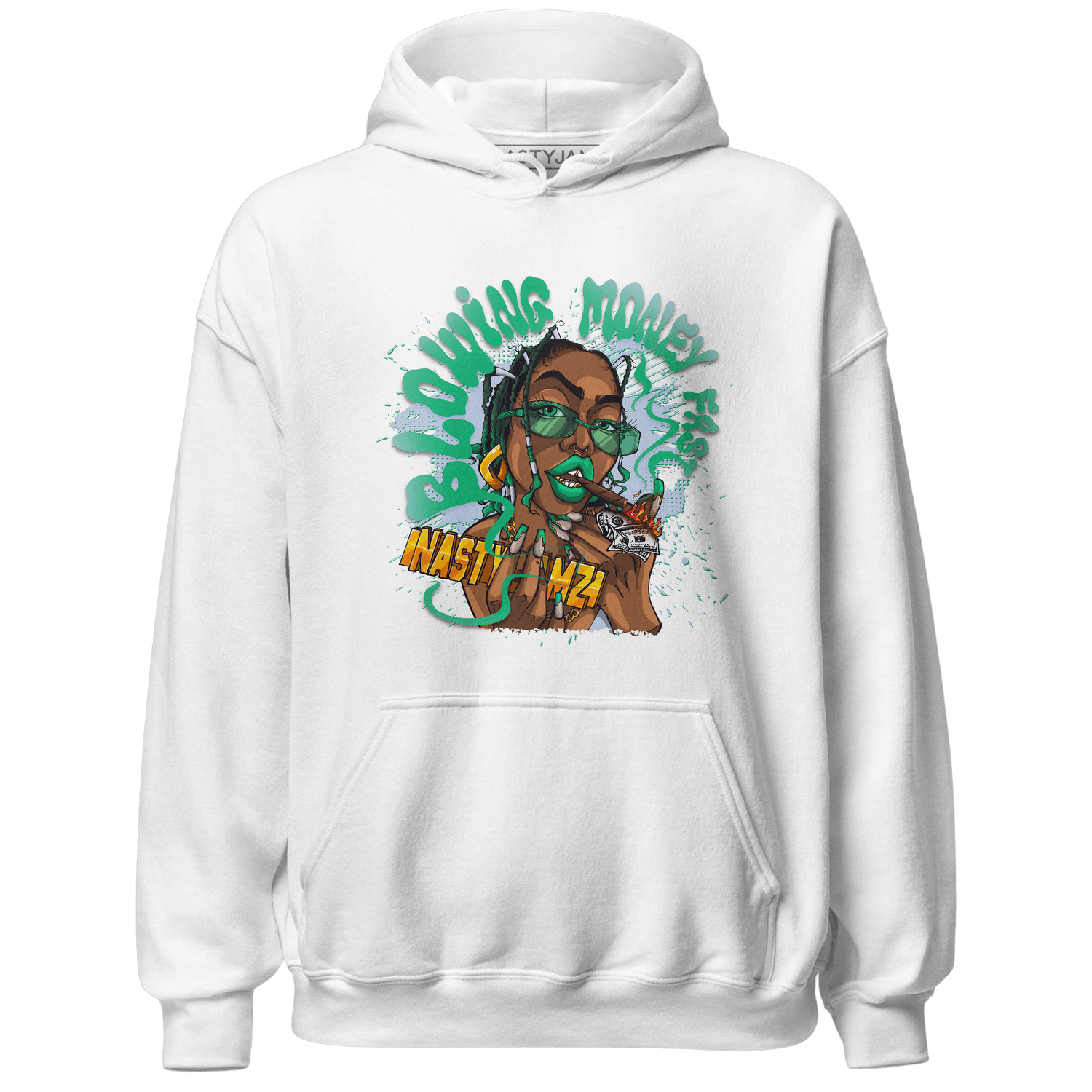 Lucky Green 5s Hoodie Match Blowing Money Fast Girl - NastyJamz