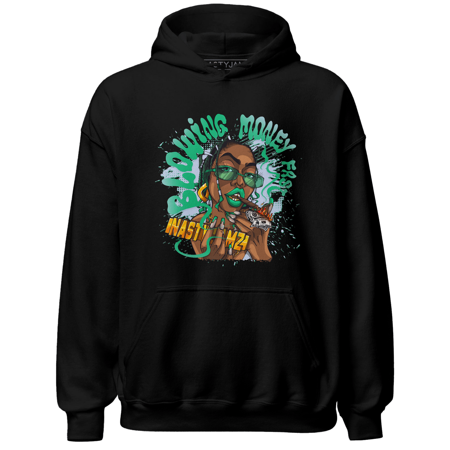 Lucky Green 5s Hoodie Match Blowing Money Fast Girl - NastyJamz