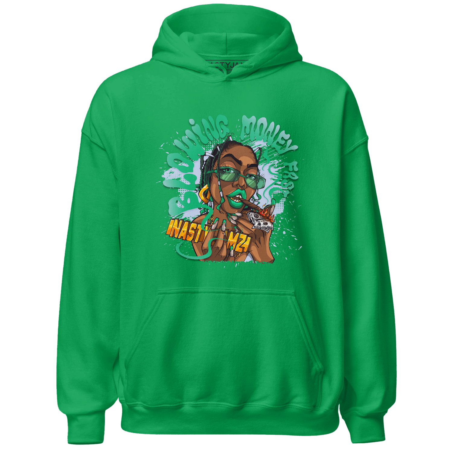 Lucky Green 5s Hoodie Match Blowing Money Fast Girl - NastyJamz
