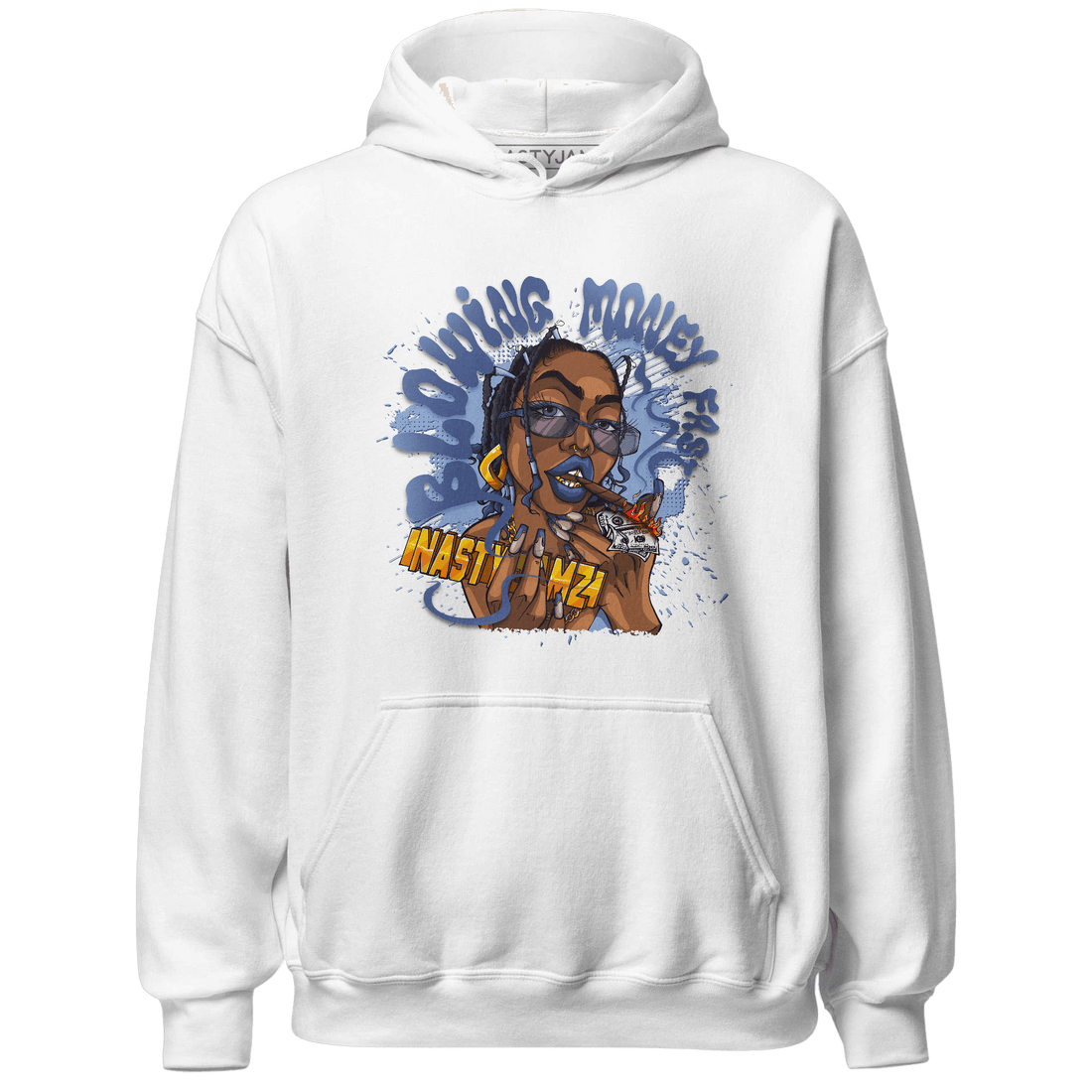 Midnight Navy 5s Hoodie Match Blowing Money Fast Girl - NastyJamz
