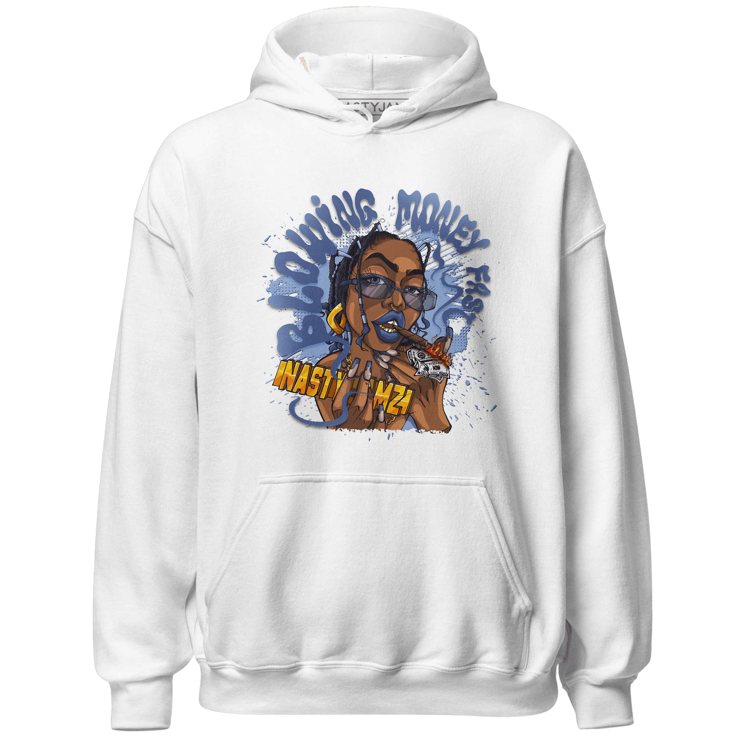 Midnight Navy 5s Hoodie Match Blowing Money Fast Girl - NastyJamz