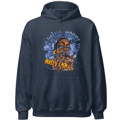 Midnight Navy 5s Hoodie Match Blowing Money Fast Girl - NastyJamz