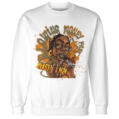 Olive 5s Sweatshirt Match Blowing Money Fast Girl - NastyJamz