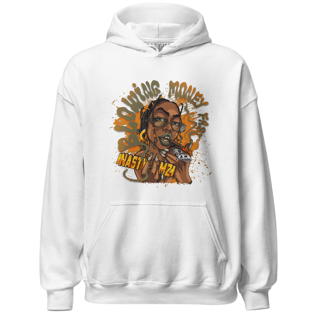 Olive 5s Hoodie Match Blowing Money Fast Girl - NastyJamz