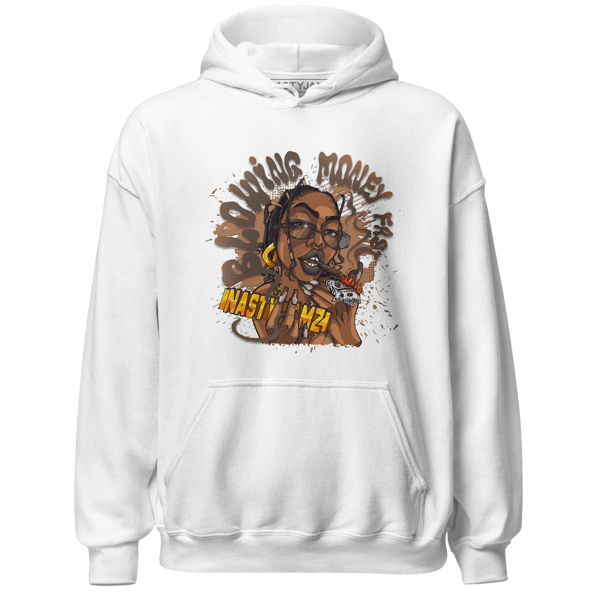 Jumpmann Jack Hoodie Match Blowing Money Fast Girl - NastyJamz
