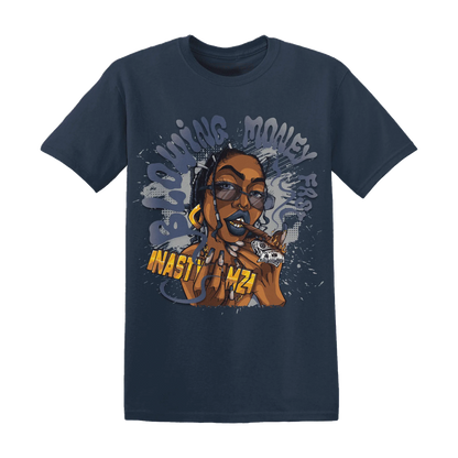 VaporMax-Plus-Midnight-Navy-White-Metallic-Silver-NastyJamz-T-Shirt-Match-Blowing-Money-Fast-Girl