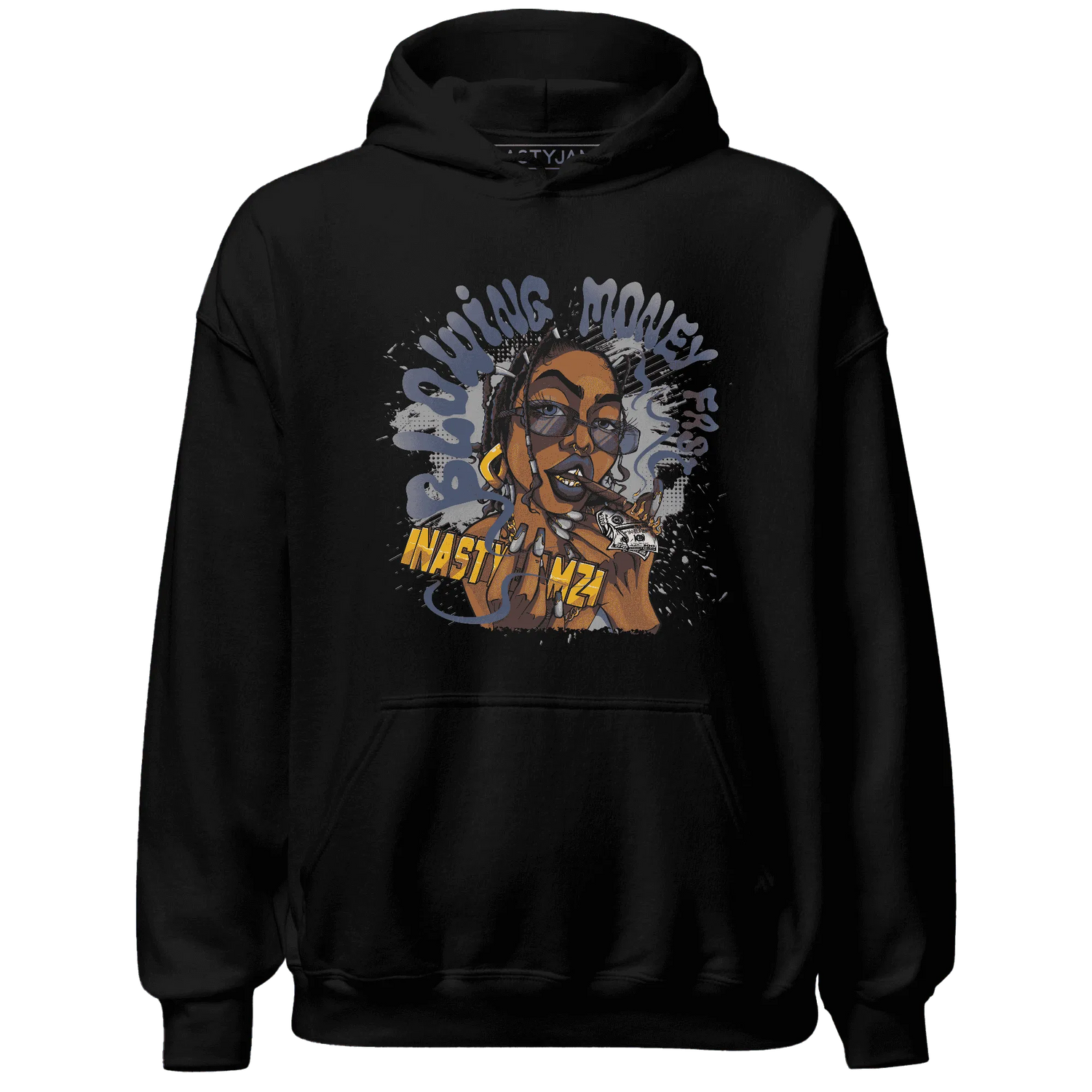 VaporMax-Plus-Midnight-Navy-White-Metallic-Silver-NastyJamz-Hoodie-Match-Blowing-Money-Fast-Girl