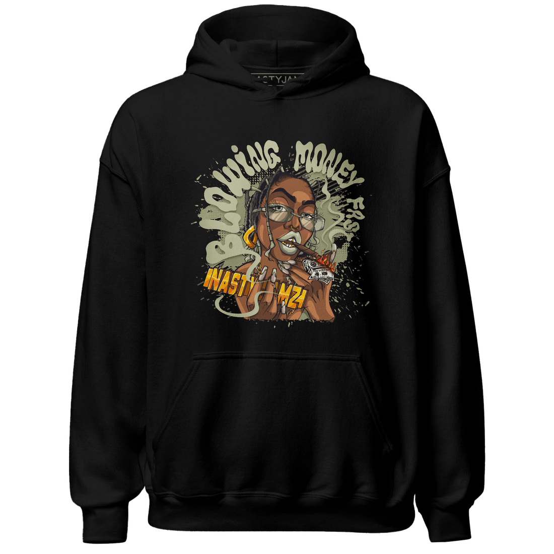 Yeezy Slide Resin Hoodie Match Blowing Money Fast Girl - NastyJamz