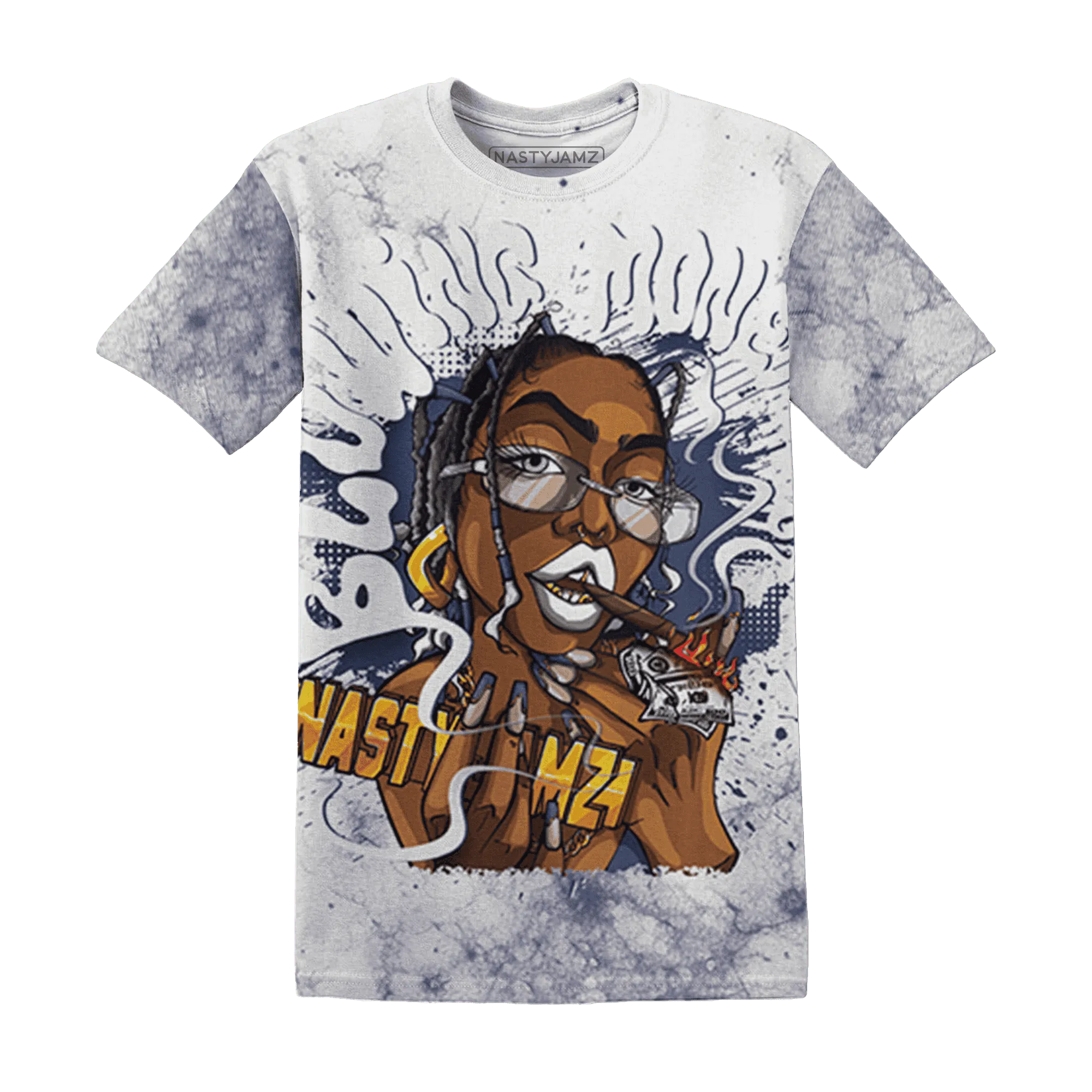 Low-Diffused-Blue-11s-T-Shirt-Match-Blowing-Money-Fast-Girl-3D