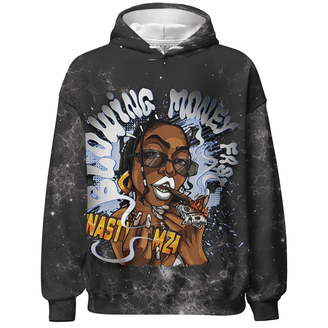 Low Space Jamz 11s Hoodie Match Blowing Money Fast Girl 3D All-Over Print - NastyJamz