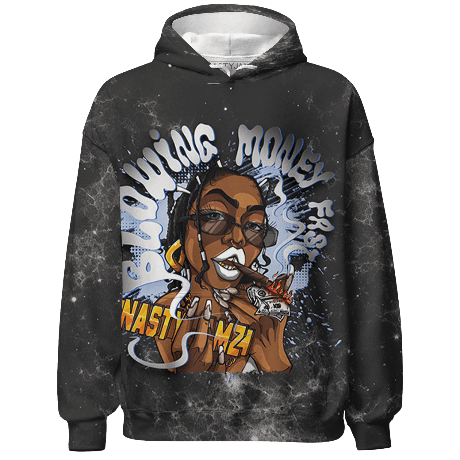 Low Space Jamz 11s Hoodie Match Blowing Money Fast Girl 3D All-Over Print - NastyJamz