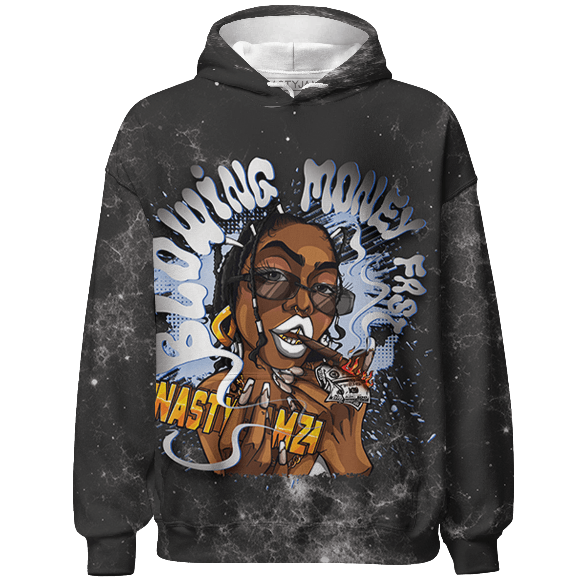 Low Space Jamz 11s Hoodie Match Blowing Money Fast Girl 3D All-Over Print - NastyJamz