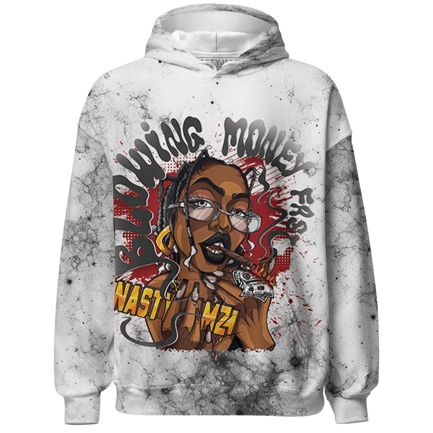 Retro Red Taxi 12s Hoodie Match Blowing Money Fast Girl 3D All-Over Print - NastyJamz