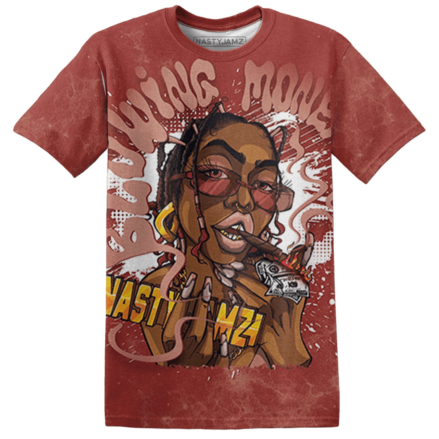Dune Red 13s T Shirt Match Blowing Money Fast Girl 3D All-Over Print - NastyJamz