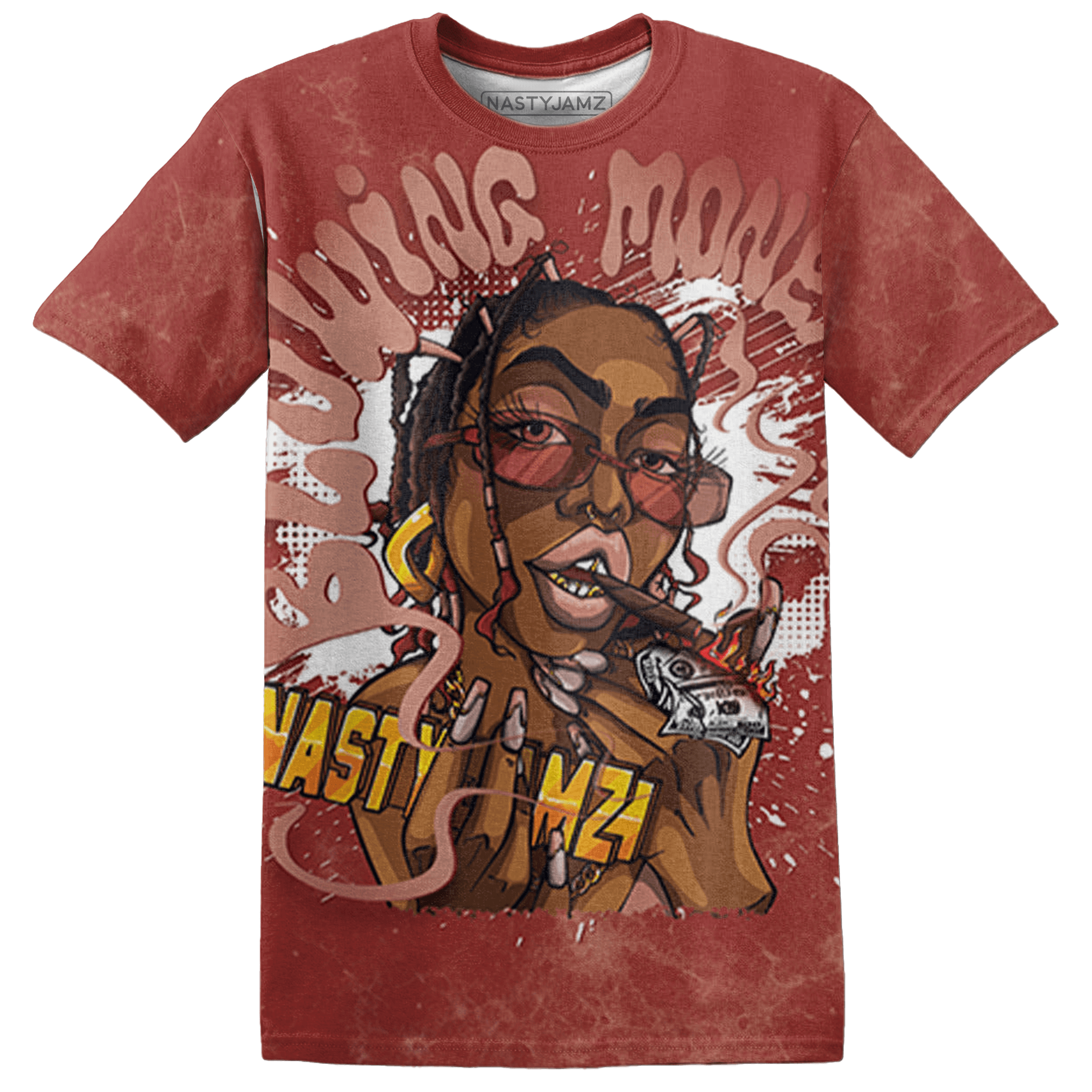 Dune Red 13s T Shirt Match Blowing Money Fast Girl 3D All-Over Print - NastyJamz