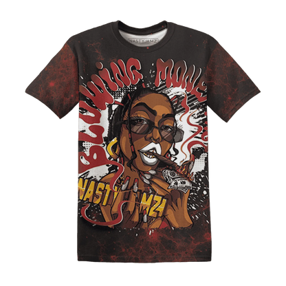 Black-Toe-Reimagined-Red-White-1s-NastyJamz-T-Shirt-Match-Blowing-Money-Fast-Girl-3D