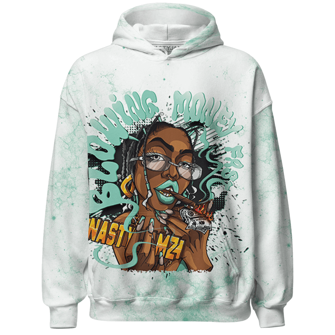 High OG Green Glow 1s Hoodie Match Blowing Money Fast Girl 3D All-Over Print - NastyJamz