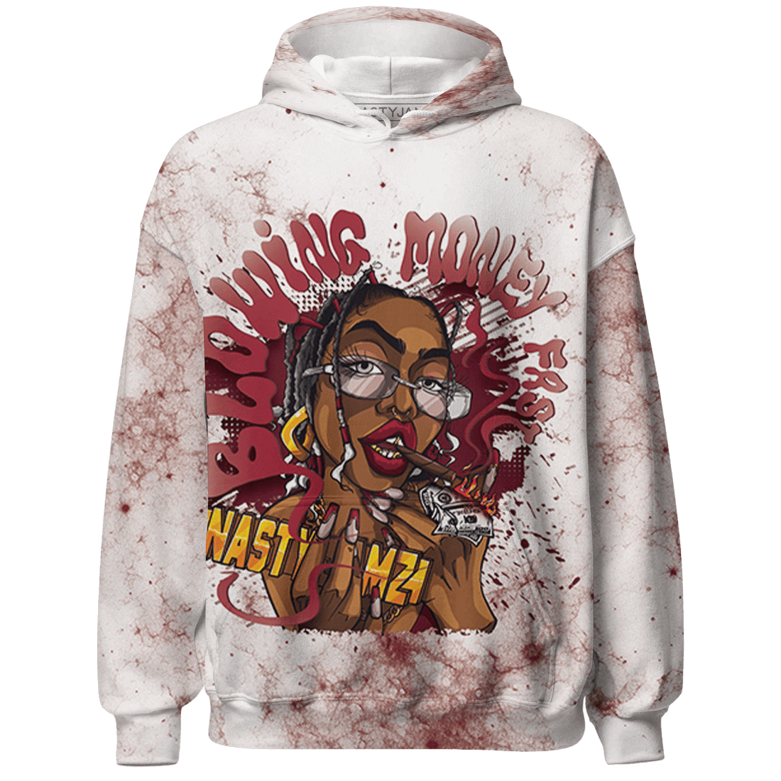 High White Team Red 1s Hoodie Match Blowing Money Fast Girl 3D All-Over Print - NastyJamz