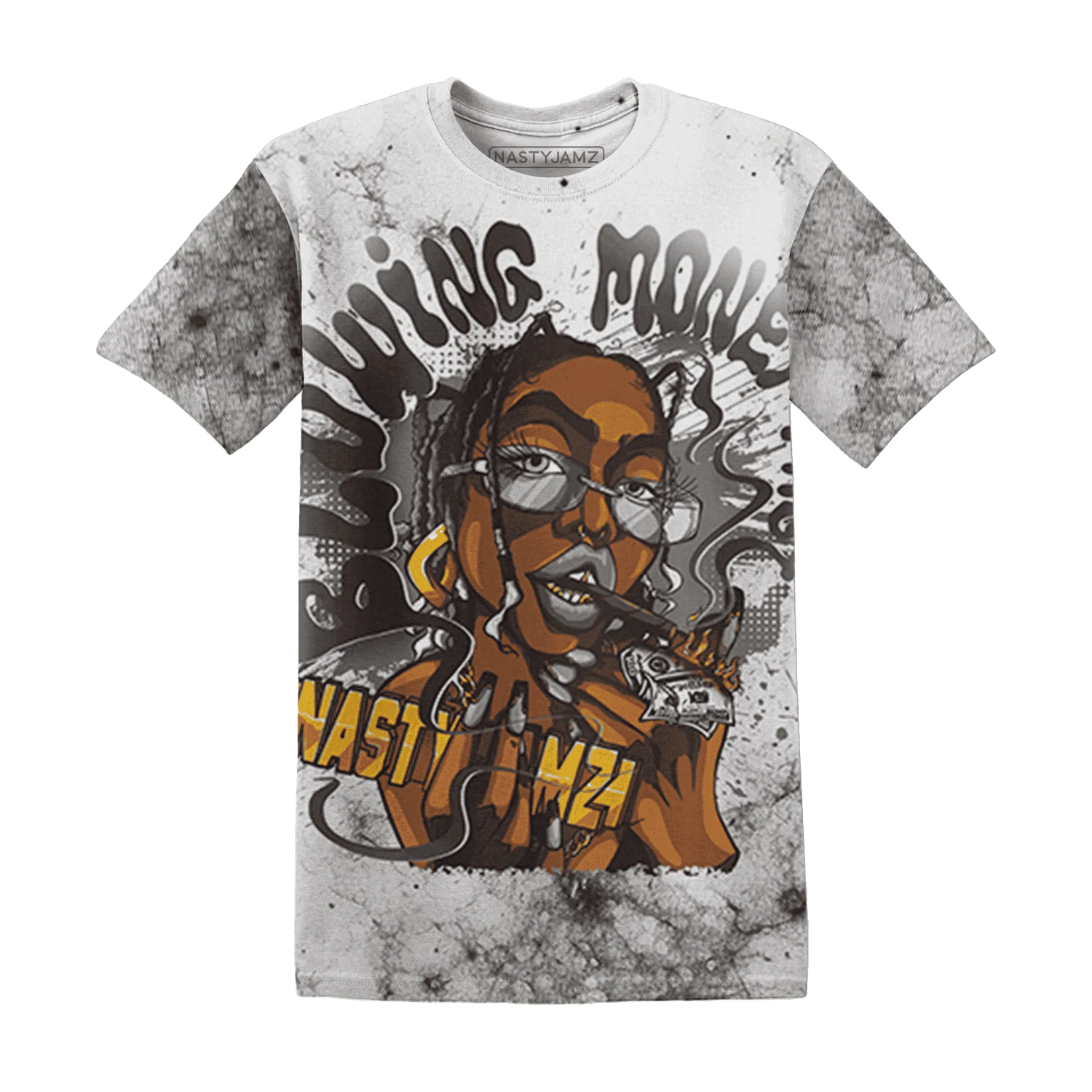 Low-Mocha-1s-T-Shirt-Match-Blowing-Money-Fast-Girl-3D