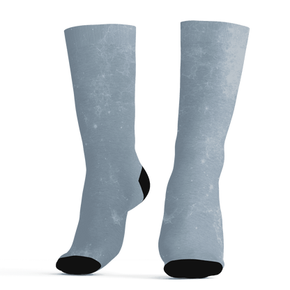 Mid Diffused Blue Grey 1s Socks Match Blowing Money Fast Girl 3D All-Over Print - NastyJamz