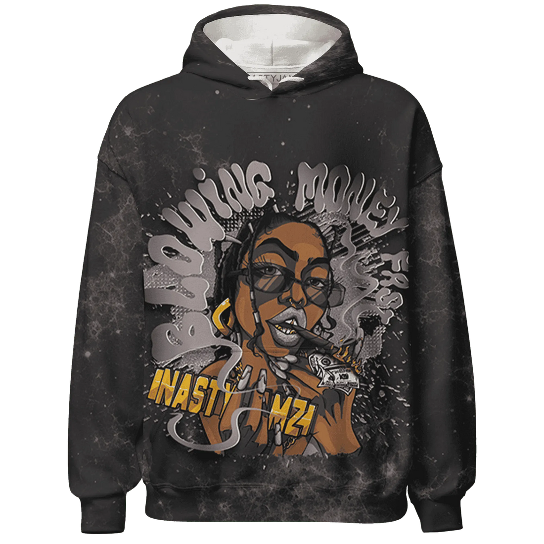 Black-Violet-Ore-3s-Hoodie-Match-Blowing-Money-Fast-Girl-3D