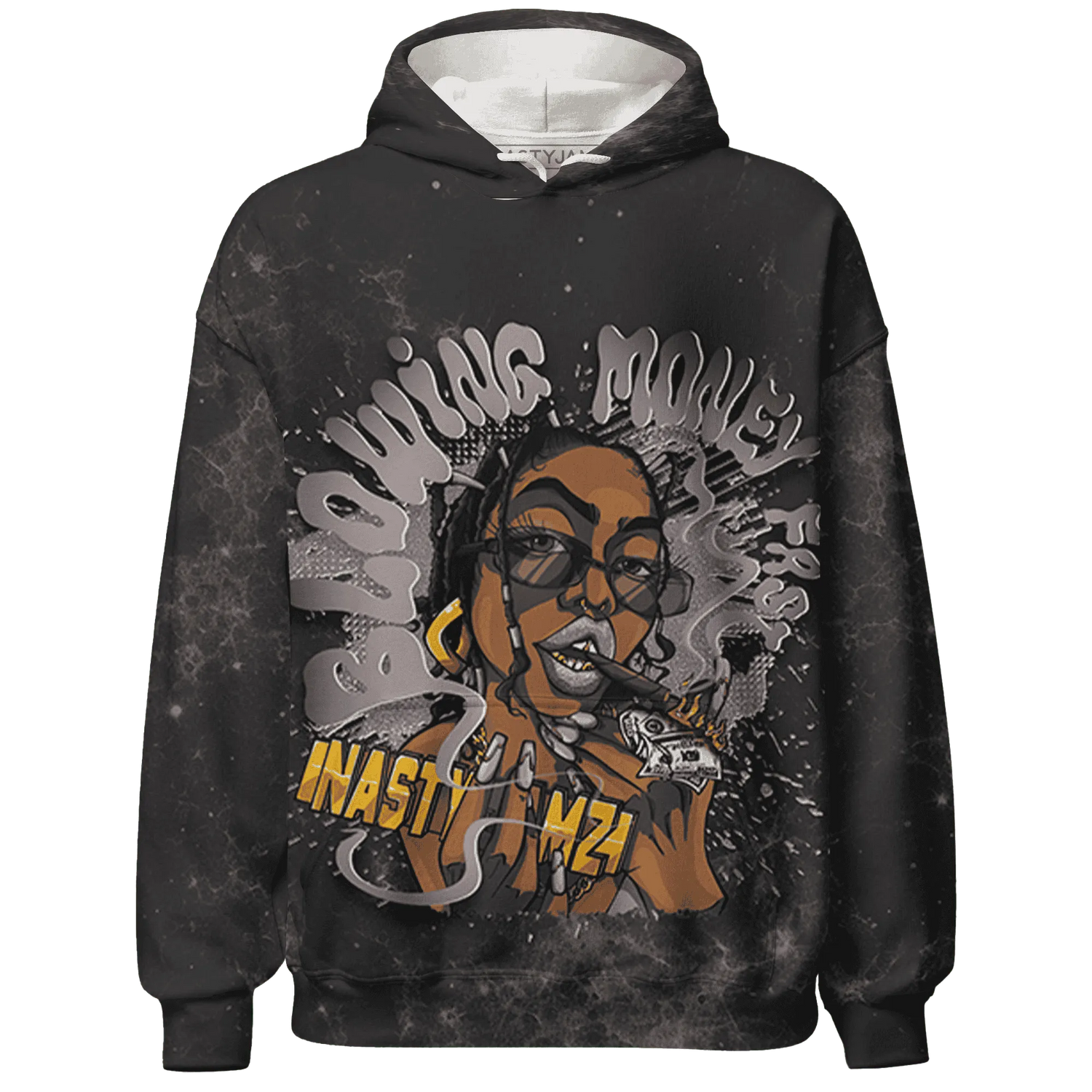 Black-Violet-Ore-3s-Hoodie-Match-Blowing-Money-Fast-Girl-3D