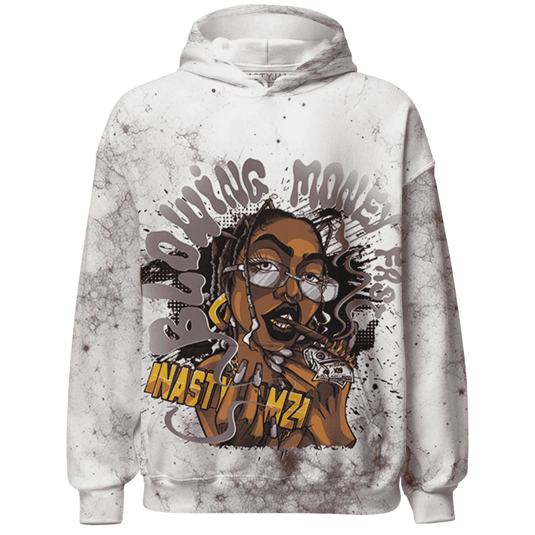 Burgundy-Crush-3s-Hoodie-Match-Blowing-Money-Fast-Girl-3D