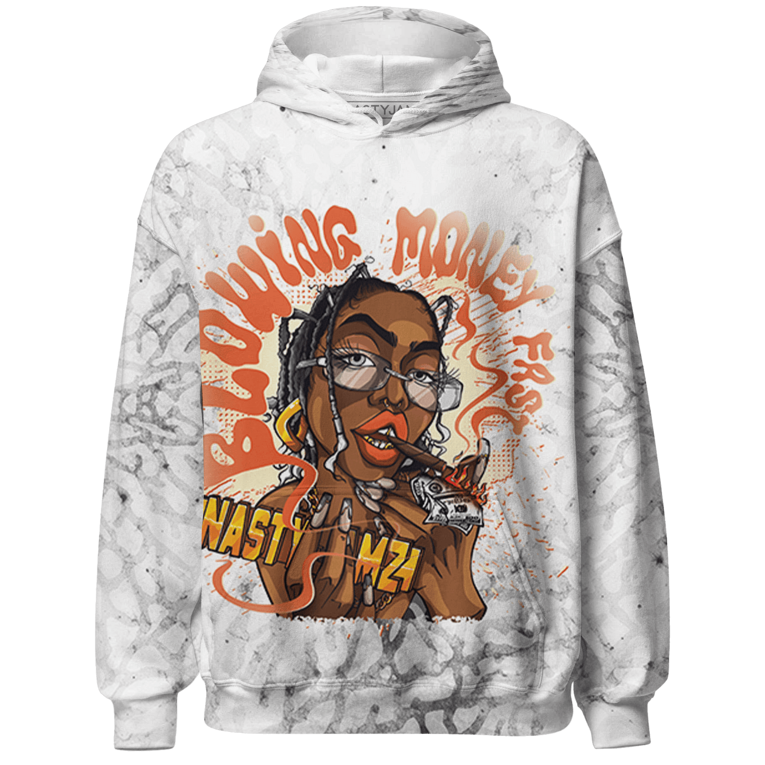 Georgia Peach 3s Hoodie Match Blowing Money Fast Girl 3D All-Over Print - NastyJamz