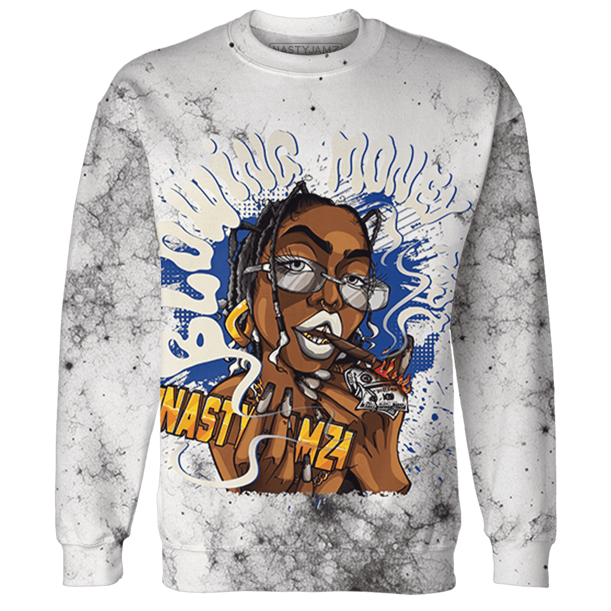 Quaiii 54 3s Sweatshirt Match Blowing Money Fast Girl 3D All-Over Print - NastyJamz