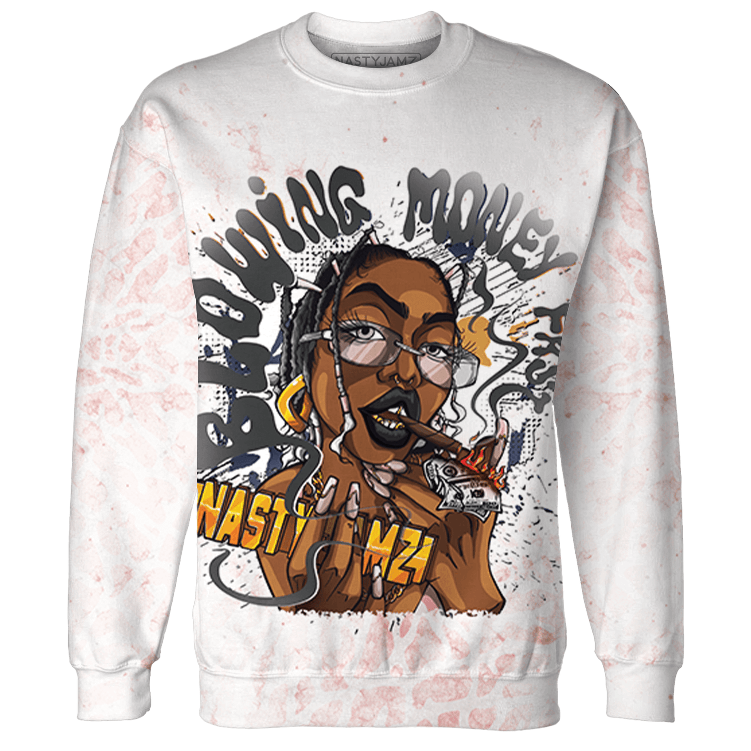 Red Stardust 3s Sweatshirt Match Blowing Money Fast Girl 3D All-Over Print - NastyJamz