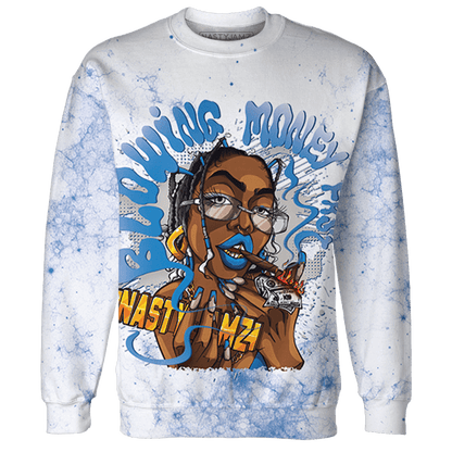 Industrial Blue 4s Sweatshirt Match Blowing Money Fast Girl 3D All-Over Print - NastyJamz