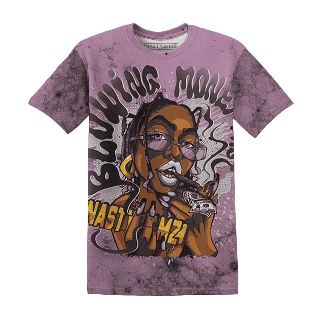 Orchid-Neutral-Grey-Black-White-4s-NastyJamz-T-Shirt-Match-Blowing-Money-Fast-Girl-3D
