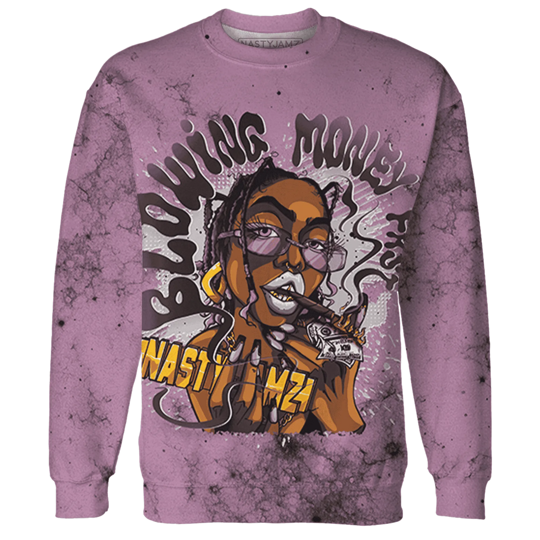 Orchid-Neutral-Grey-Black-White-4s-NastyJamz-Sweatshirt-Match-Blowing-Money-Fast-Girl-3D