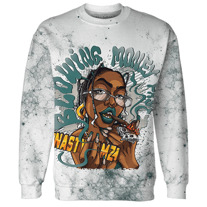 Oxidized Green 4s Sweatshirt Match Blowing Money Fast Girl 3D All-Over Print - NastyJamz