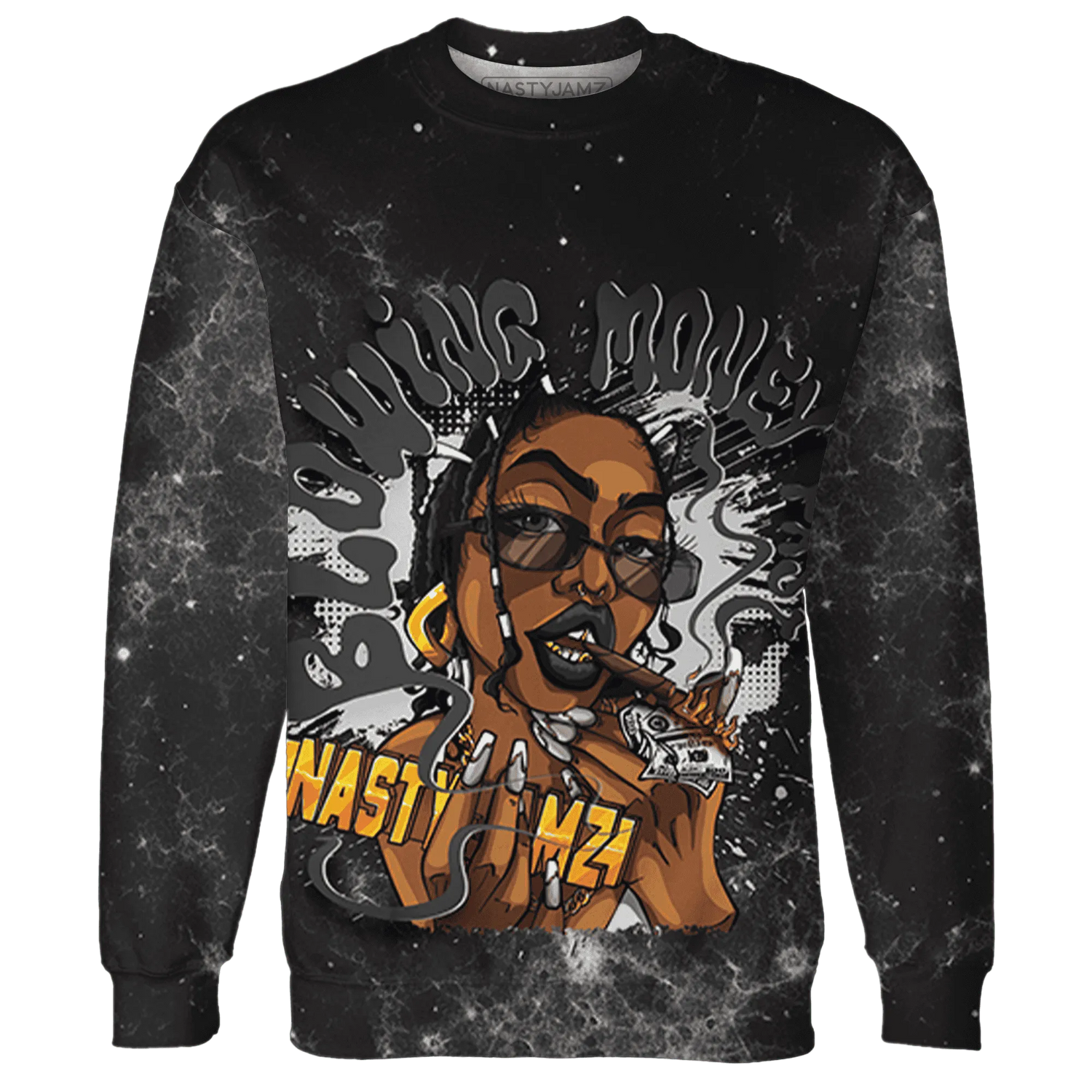 White-Thunder-4s-Sweatshirt-Match-Blowing-Money-Fast-Girl-3D