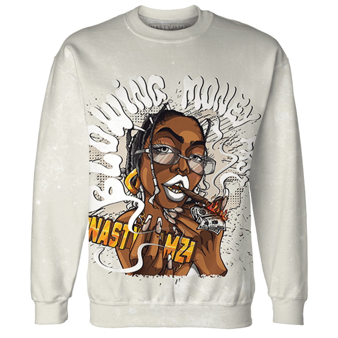 SE Sail 5s Sweatshirt Match Blowing Money Fast Girl 3D All-Over Print - NastyJamz