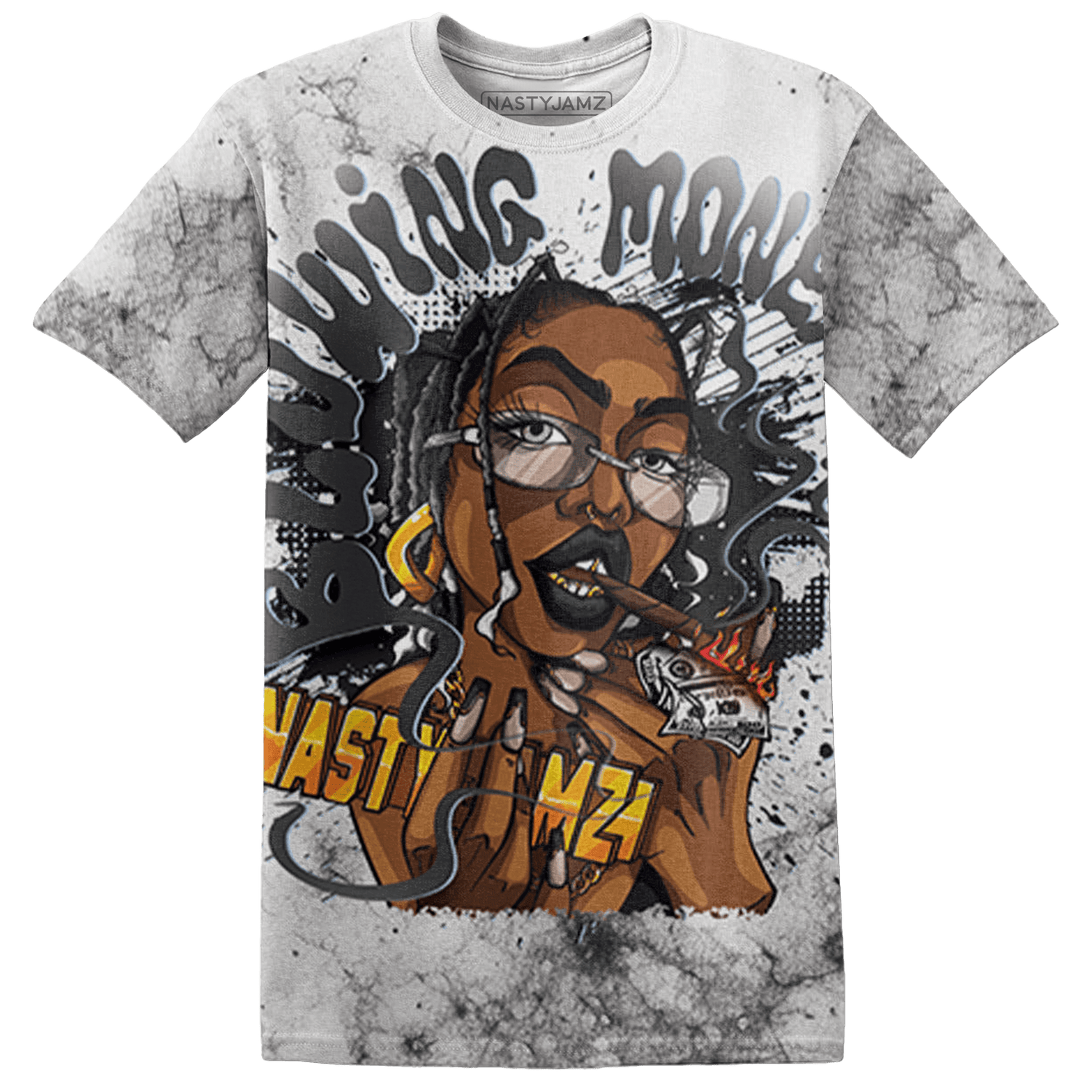 Reverse Oreo 6s T Shirt Match Blowing Money Fast Girl 3D All-Over Print - NastyJamz