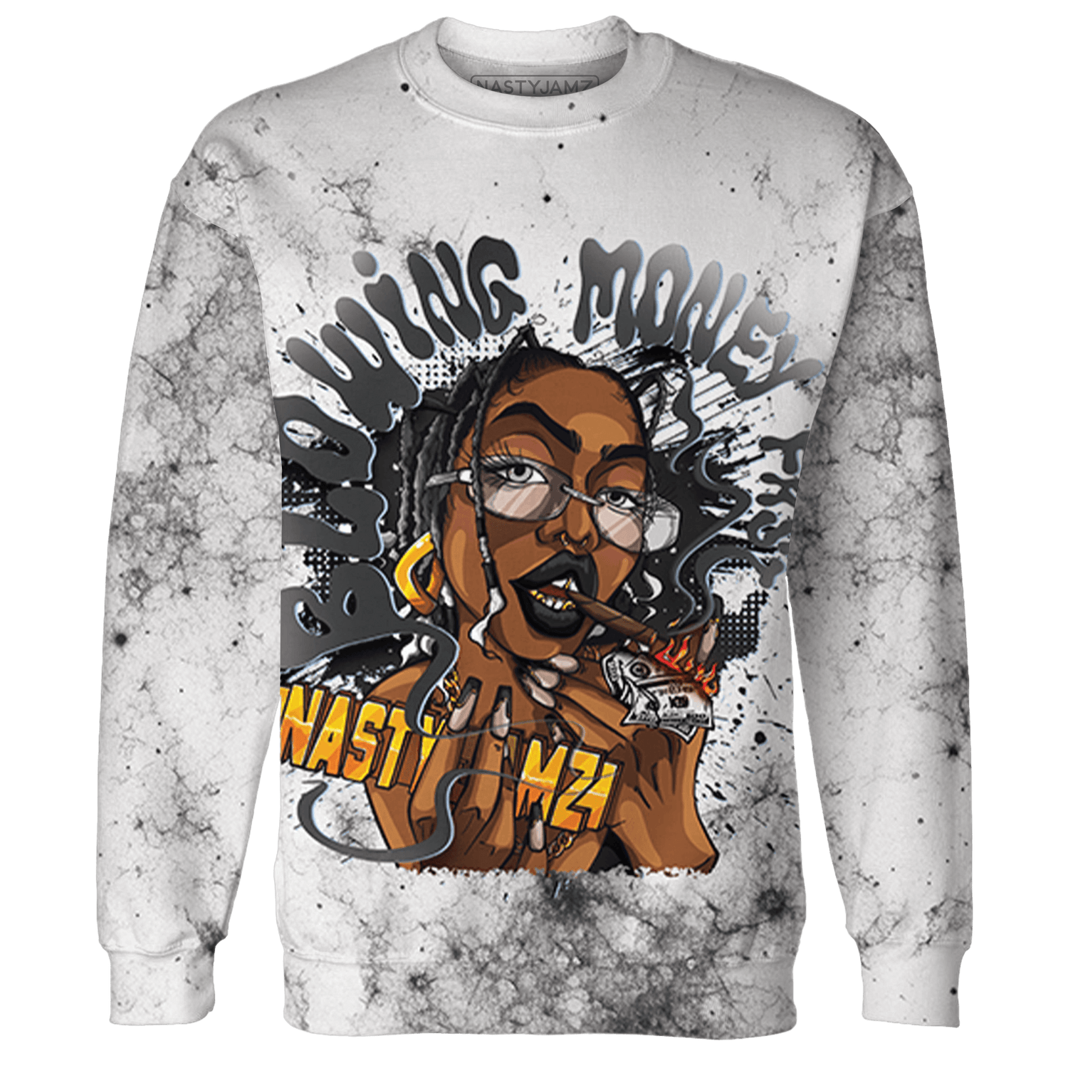 Reverse Oreo 6s Sweatshirt Match Blowing Money Fast Girl 3D All-Over Print - NastyJamz
