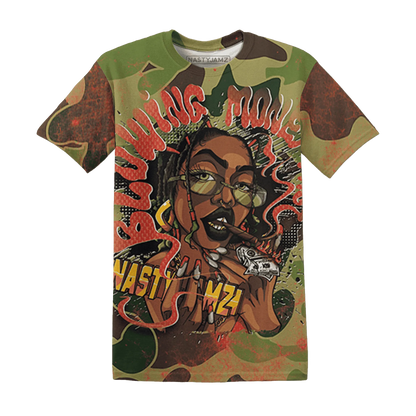 AM-90-Dark-Sage-Solar-Red-NastyJamz-T-Shirt-Match-Blowing-Money-Fast-Girl-3D