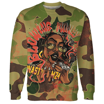 AM-90-Dark-Sage-Solar-Red-NastyJamz-Sweatshirt-Match-Blowing-Money-Fast-Girl-3D