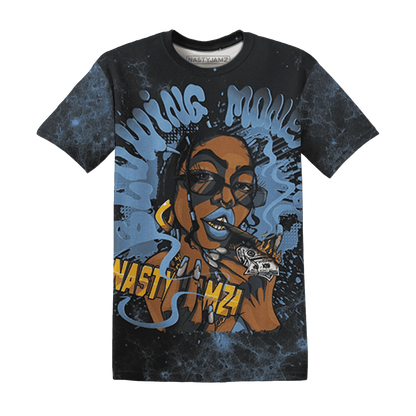 AM-Plus-Black-Univercitii-Blue-T-Shirt-Match-Blowing-Money-Fast-Girl-3D