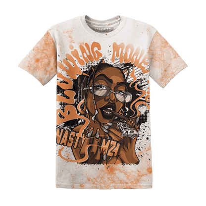 AM-TW-White-Orange-T-Shirt-Match-Blowing-Money-Fast-Girl-3D