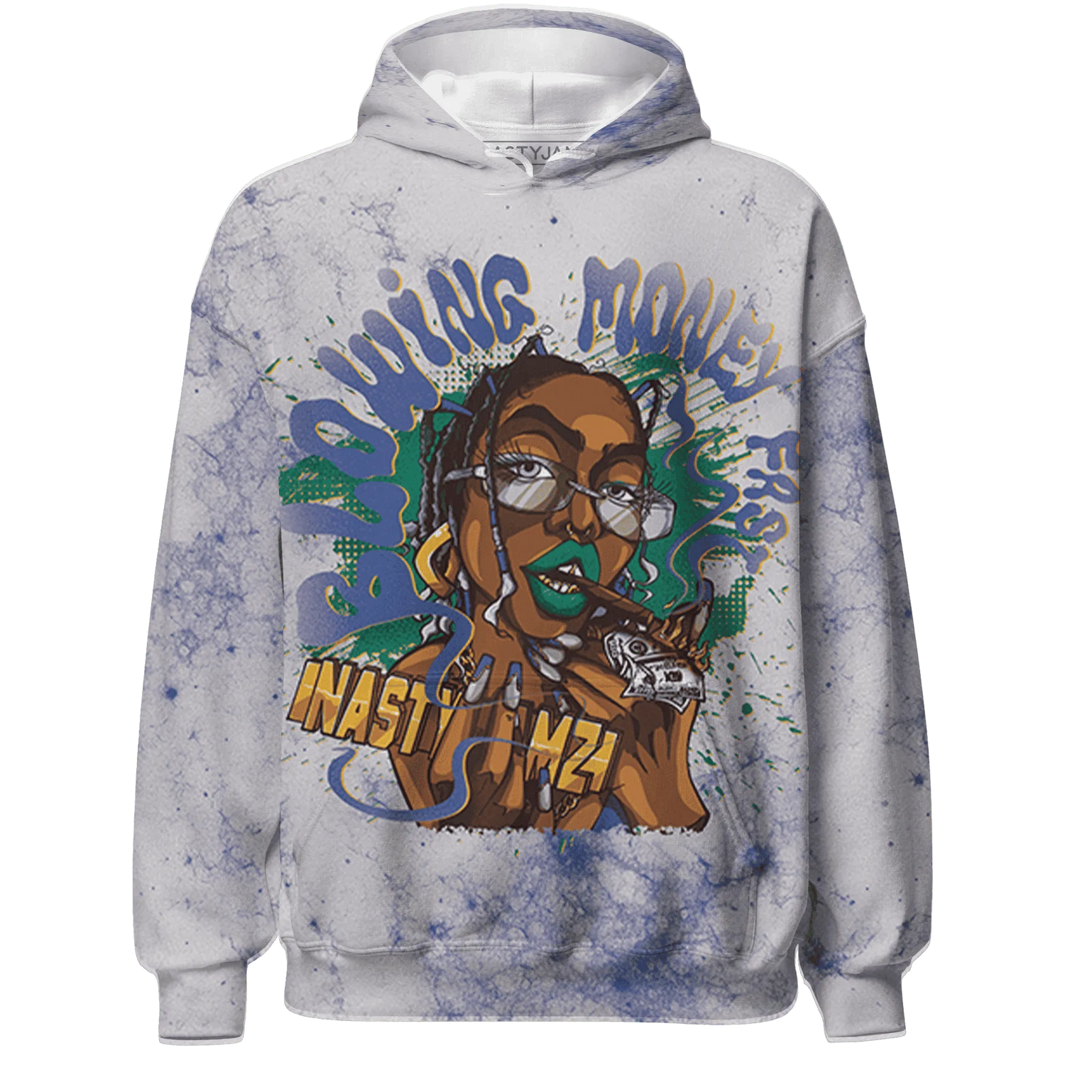 Dunk-Hyper-Royal-Malachite-NastyJamz-Hoodie-Match-Blowing-Money-Fast-Girl-3D