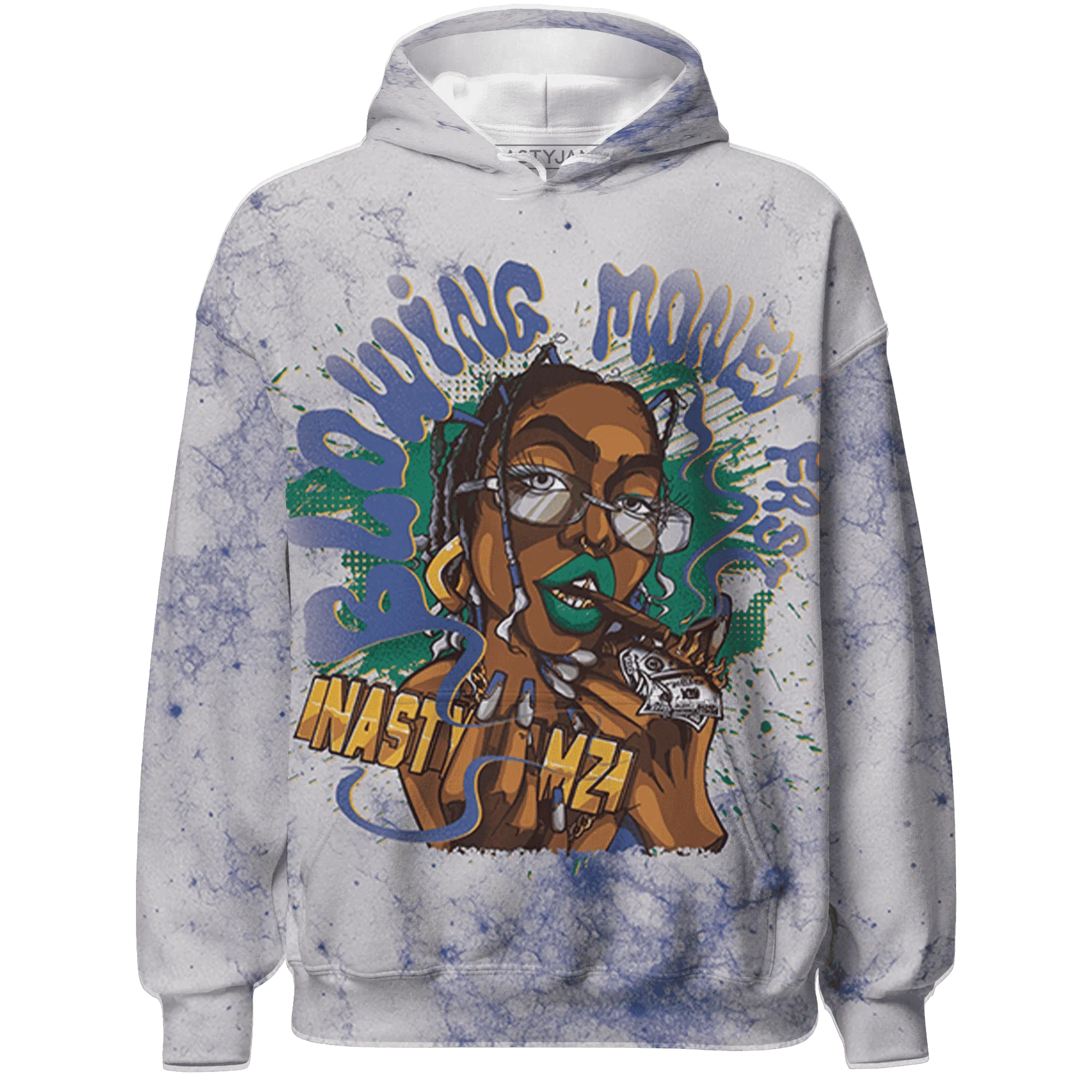 Dunk-Hyper-Royal-Malachite-NastyJamz-Hoodie-Match-Blowing-Money-Fast-Girl-3D