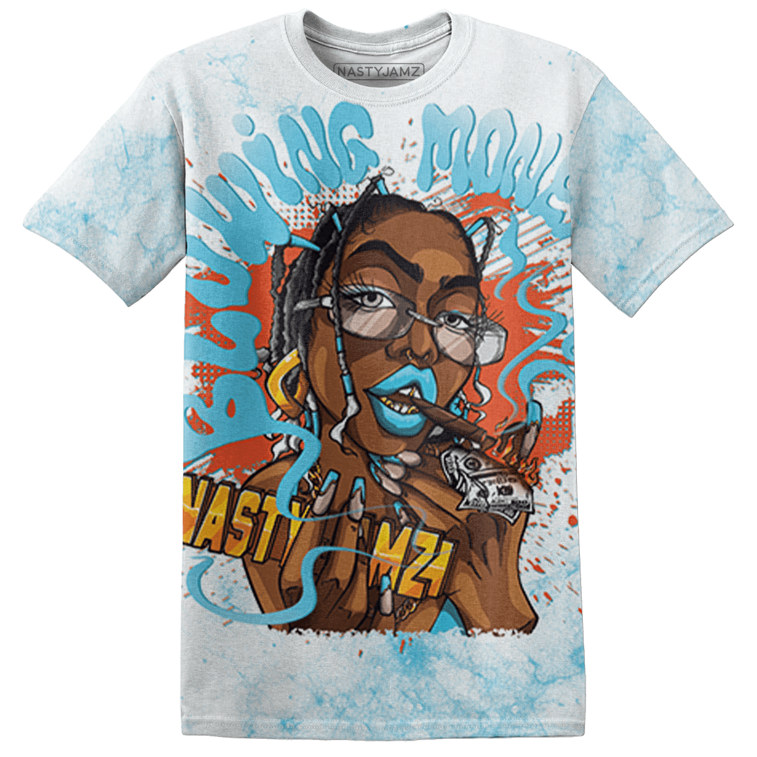Dunk Low Dolphins T Shirt Match Blowing Money Fast Girl 3D All-Over Print - NastyJamz