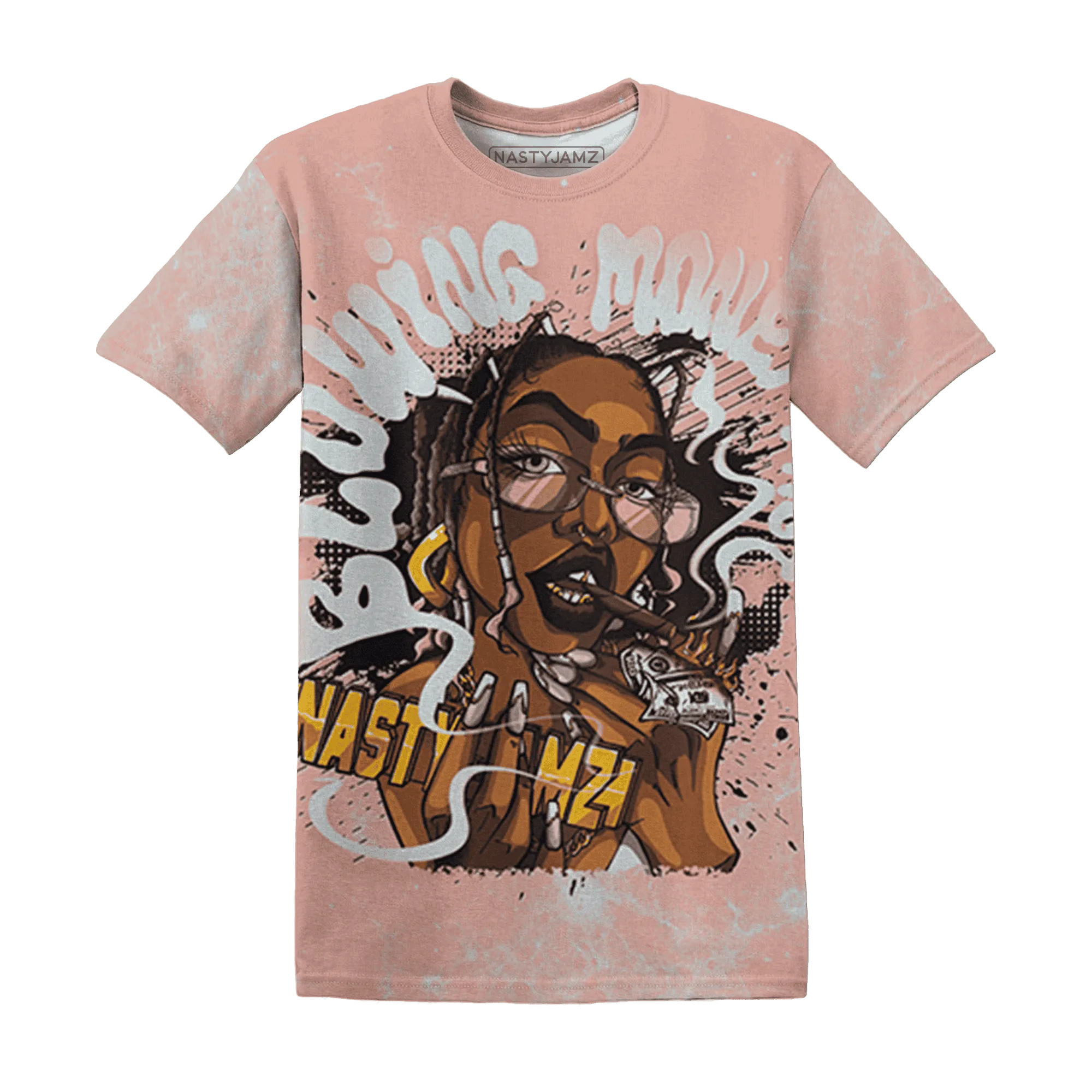 Dunk-Low-Glacier-Blue-Arctic-Orange-NastyJamz-T-Shirt-Match-Blowing-Money-Fast-Girl-3D