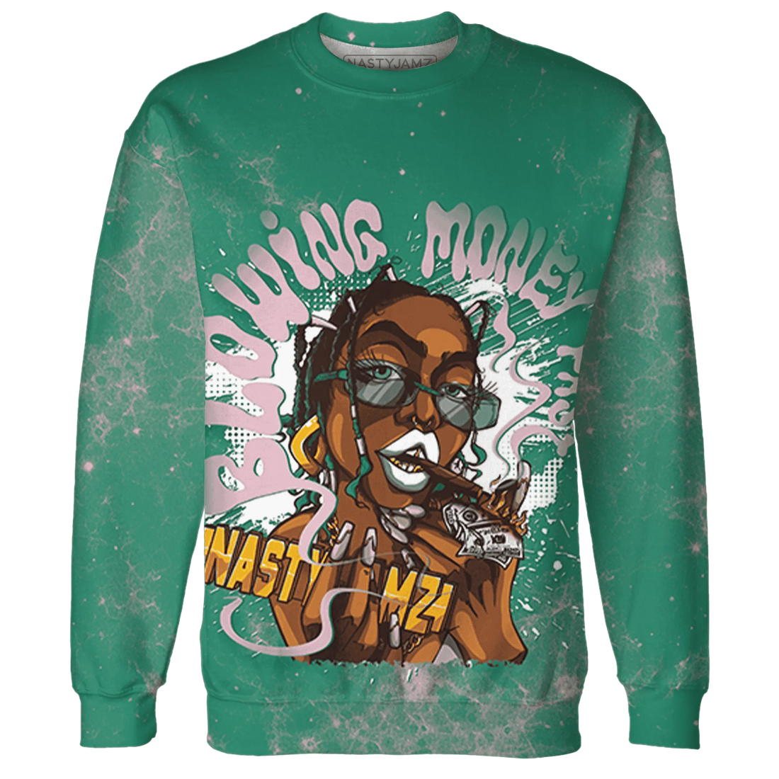 Dunk-Pink-Malachite-Medium-Soft-Low-Sail-Sweatshirt-Match-Blowing-Money-Fast-Girl-3D