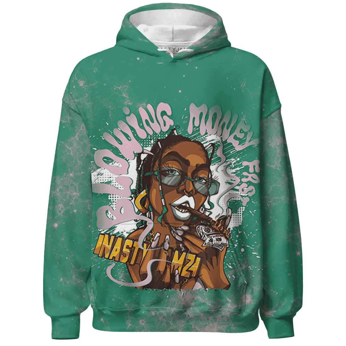 Dunk-Pink-Malachite-Medium-Soft-Low-Sail-Hoodie-Match-Blowing-Money-Fast-Girl-3D