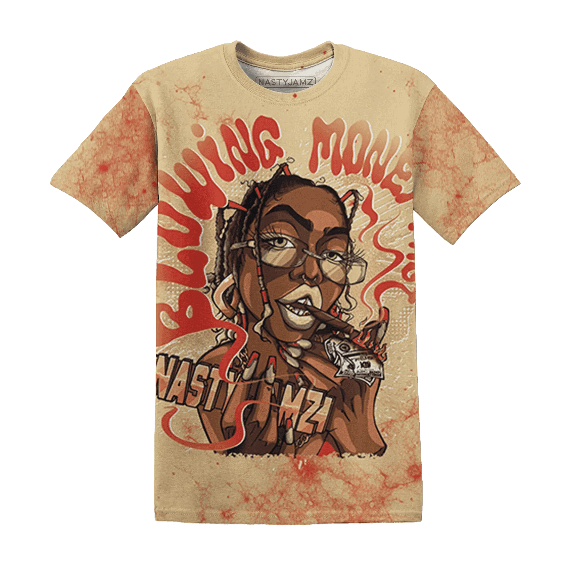 Dunk-Strawberry-Waffle-NastyJamz-T-Shirt-Match-Blowing-Money-Fast-Girl-3D